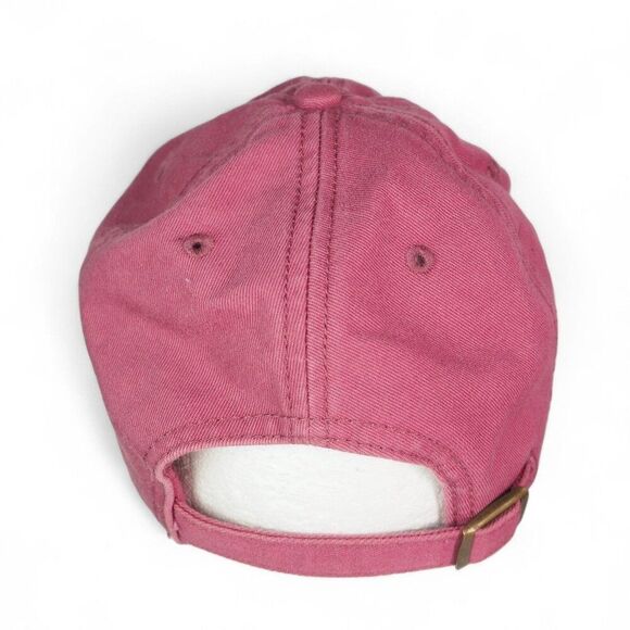 State of Mine "But First Wine" 5 Panel Strapback Hat Distressed Red OS - Picture 3 of 7